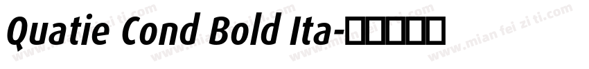Quatie Cond Bold Ita字体转换